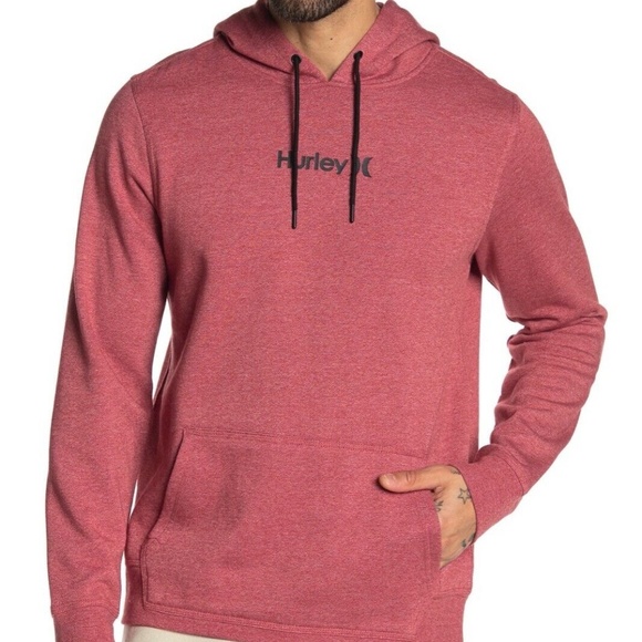 HURLEY Other - NEW Hurley Heathered RED Knit LS Pullover Hoodie M